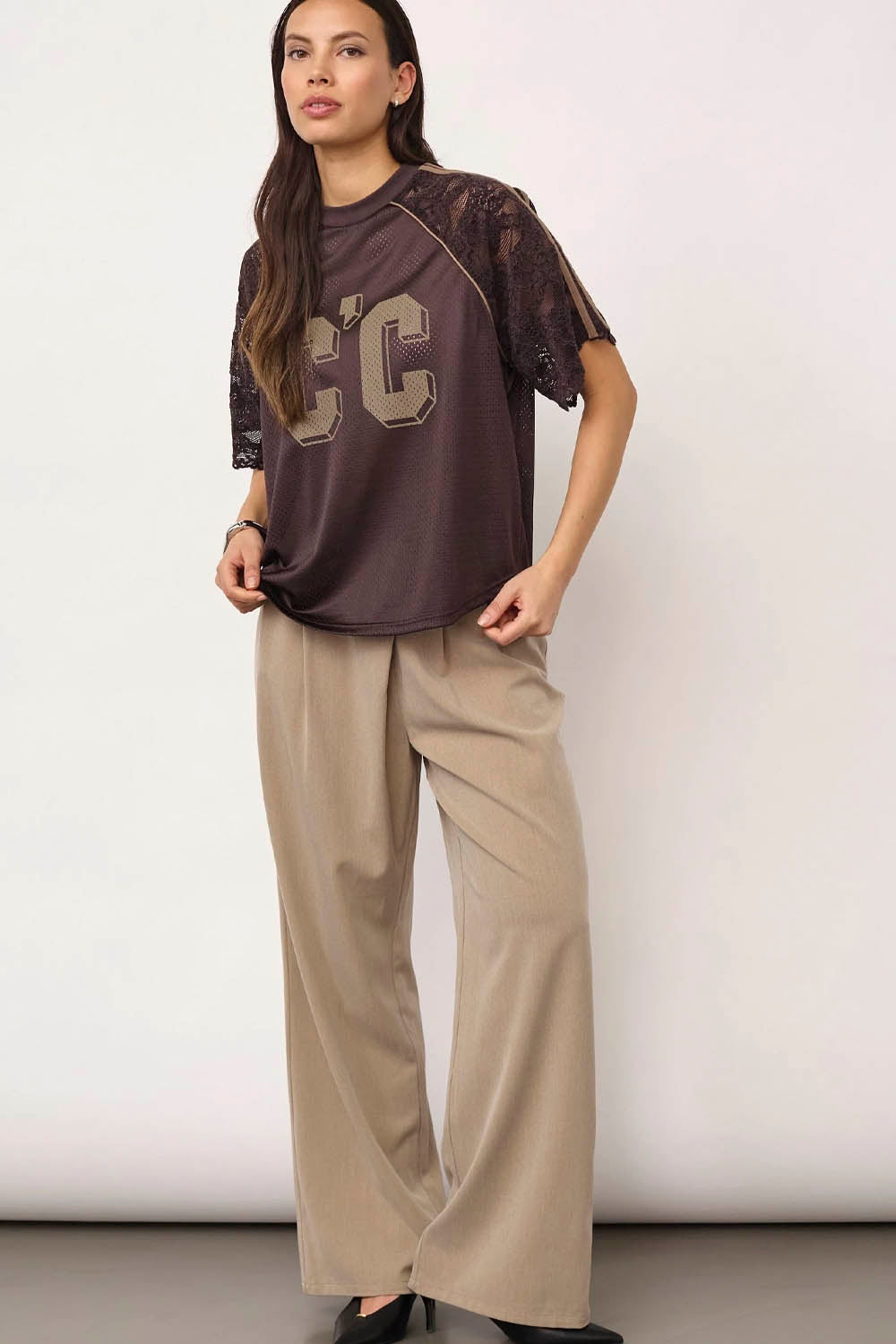 CO´COUTURE - TREYCC LOGO LACE TEE