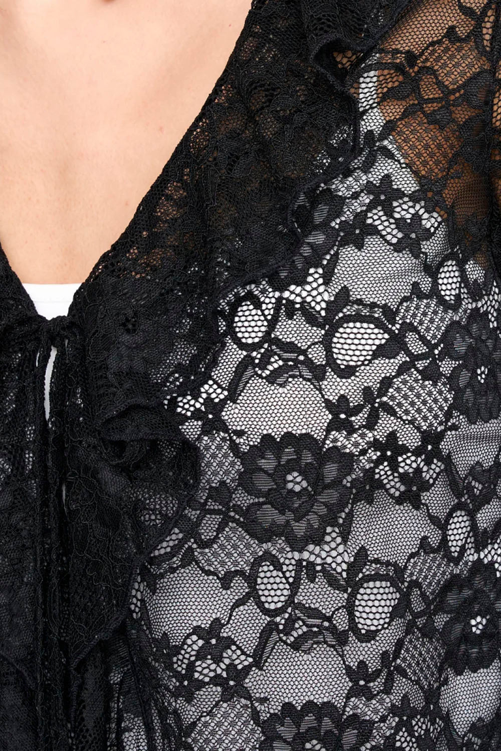 24COLOURS - BLACK LACE BLOUSE