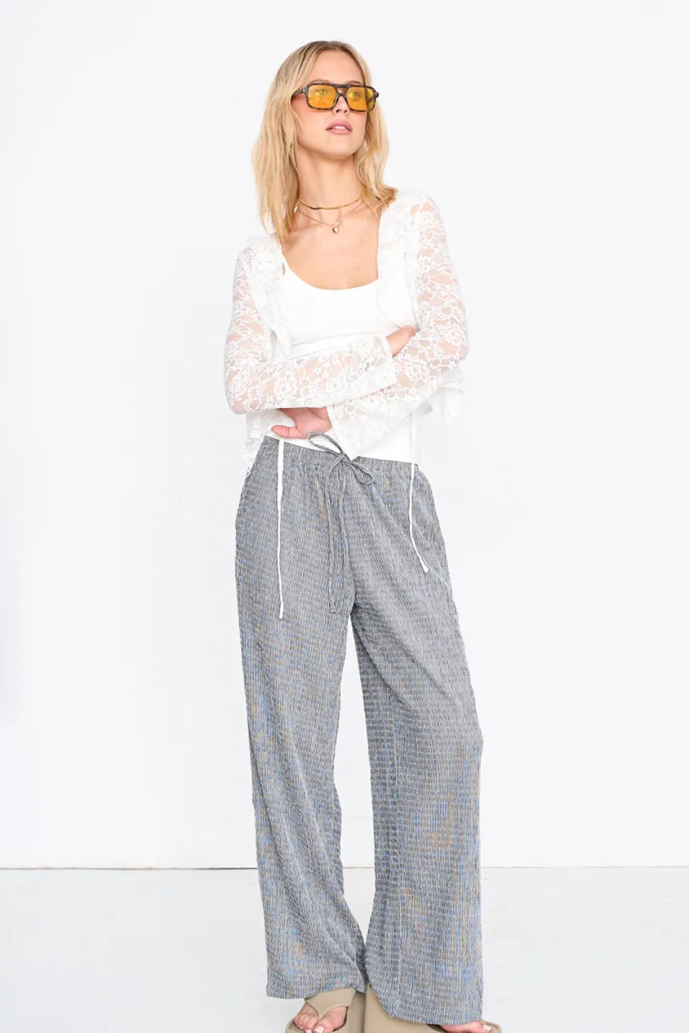 24COLOURS - WHITE LACE BLOUSE