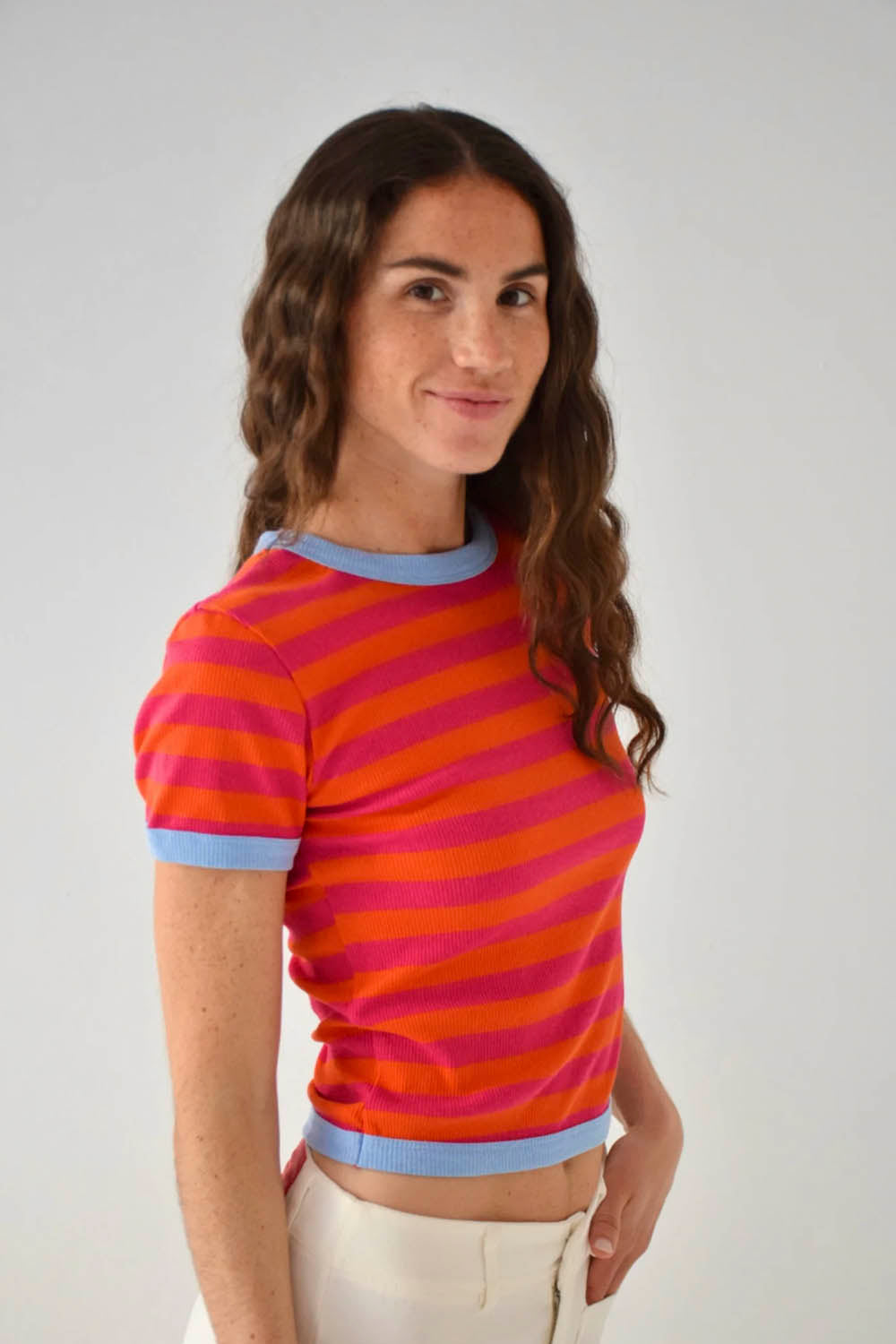 MIND TRAVELER BCN - TIARA TOP - ORANGE FUCHSIA
