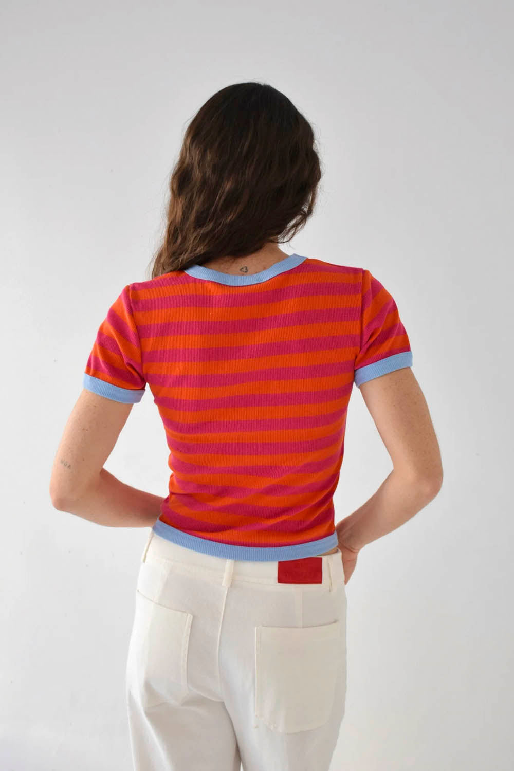 MIND TRAVELER BCN - TIARA TOP - ORANGE FUCHSIA