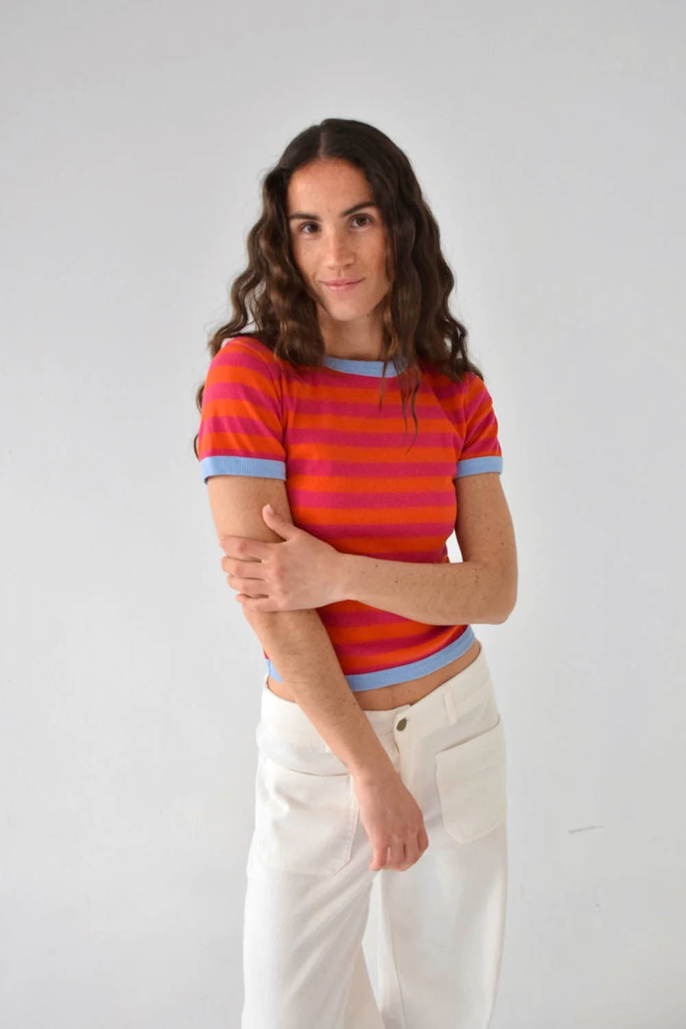 MIND TRAVELER BCN - TIARA TOP - ORANGE FUCHSIA