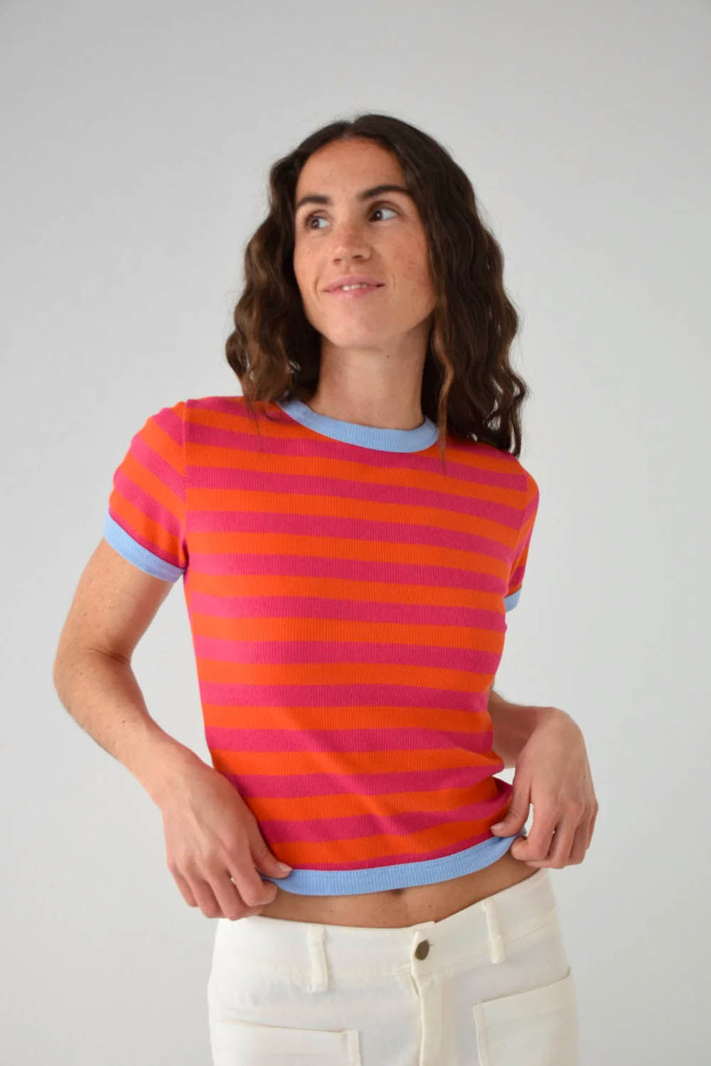 MIND TRAVELER BCN - TIARA TOP - ORANGE FUCHSIA
