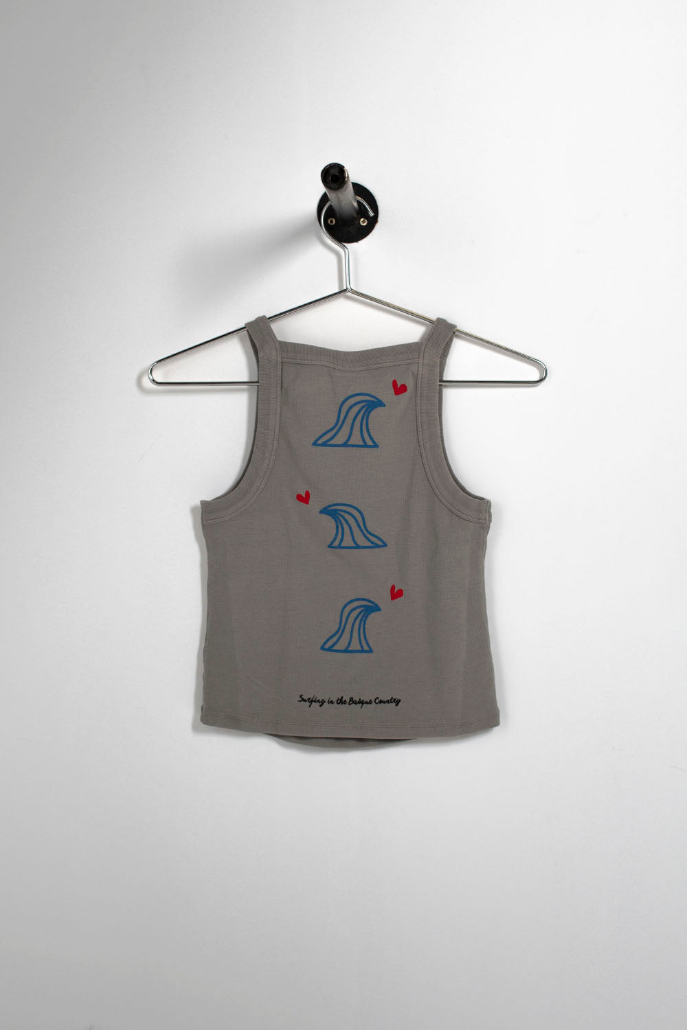 PUKAS SURF SHOP - 3 OLAS HALTER TANK - LIGHT GREY