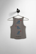 PUKAS SURF SHOP - 3 OLAS HALTER TANK - LIGHT GREY