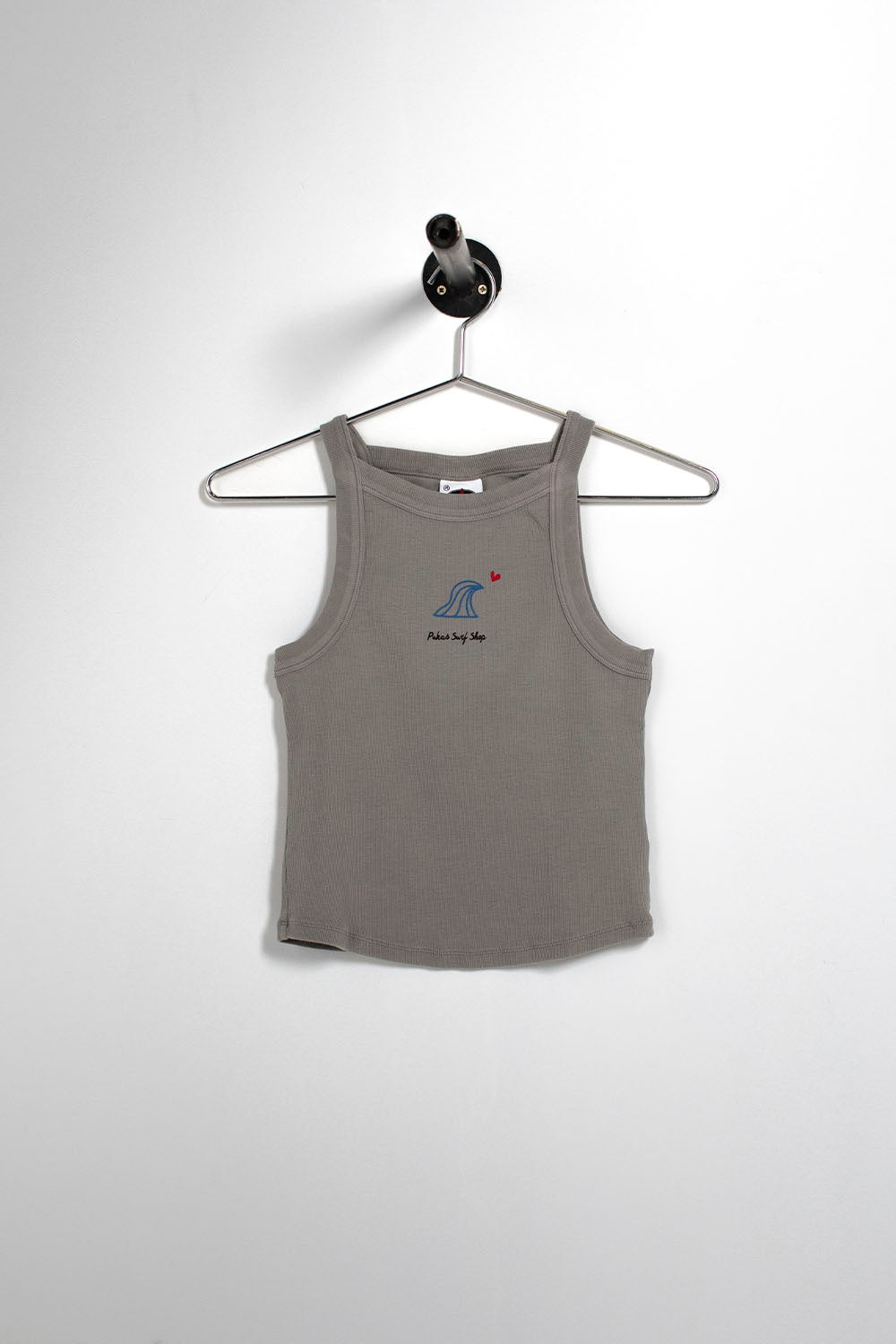 PUKAS SURF SHOP - 3 OLAS HALTER TANK - LIGHT GREY