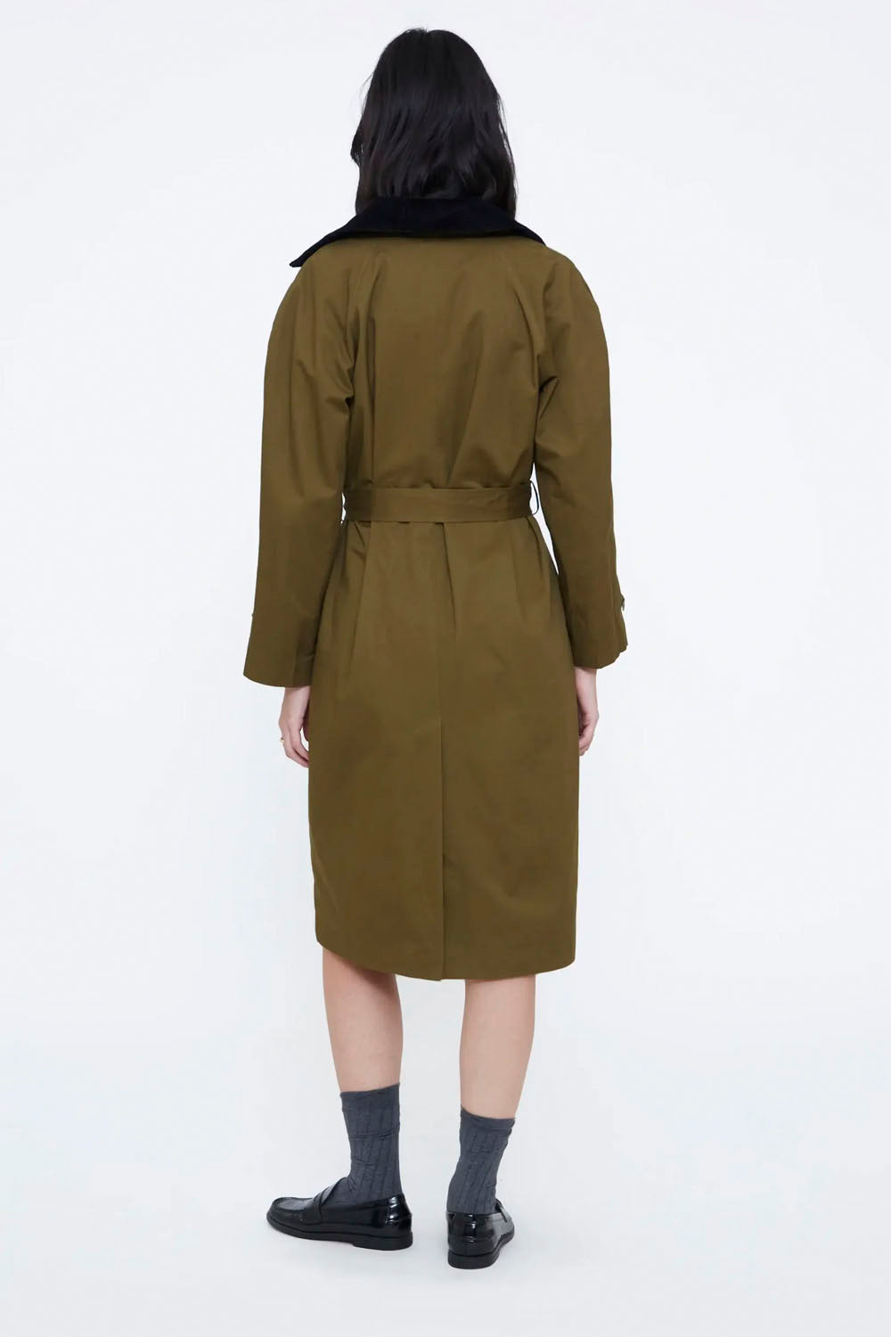 WILD PONY - OLIVE LONG TRENCH