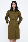 WILD PONY - OLIVE LONG TRENCH
