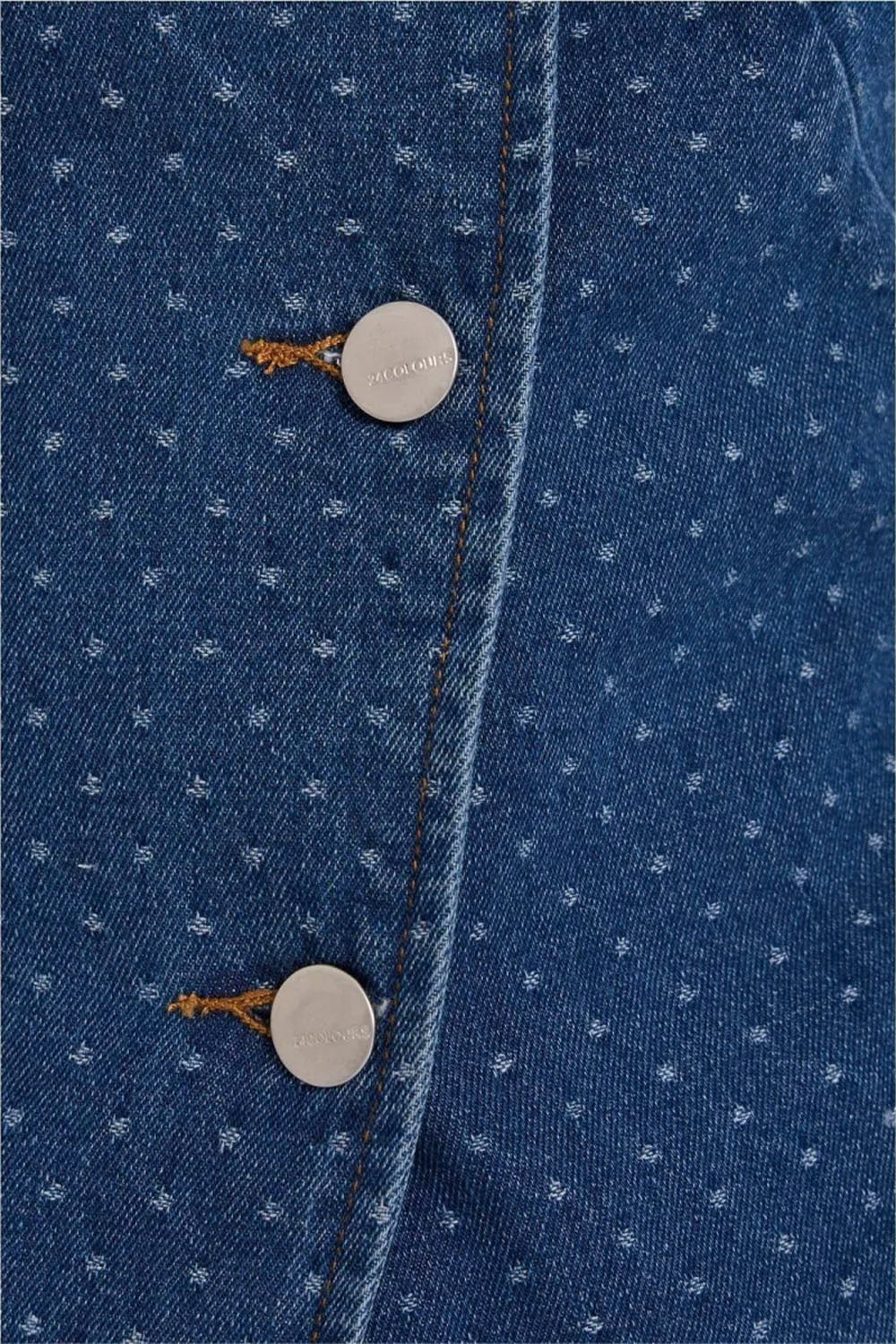 24COLOURS - DOTTED DENIM VEST