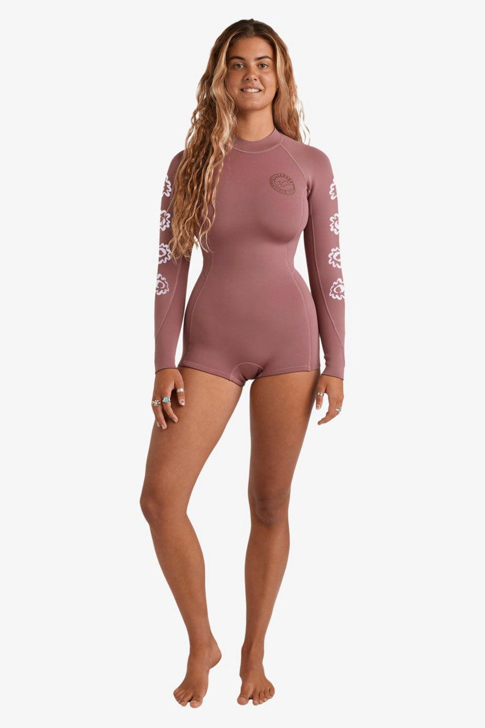 BILLABONG - SPRING FEVER NATURAL - 2/2MM - BACK ZIP - ROSEWOOD - WOMAN