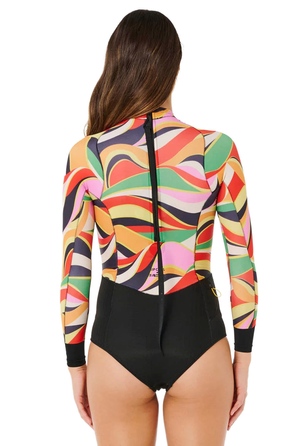 RIP CURL - G-BOMB TROPICAL - 1.5MM - BACK ZIP - NEON WAVES - WOMAN