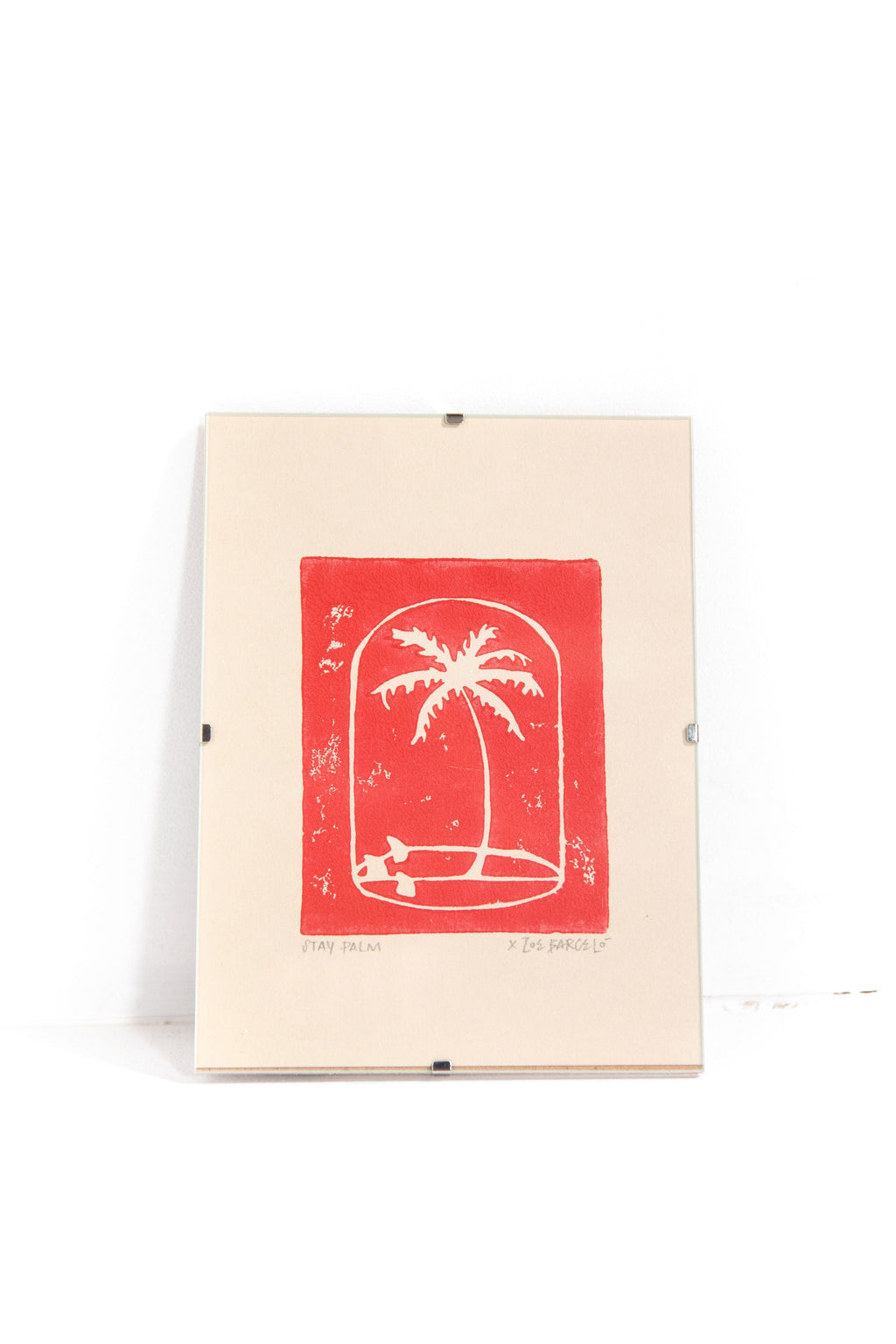 PUKAS X ZOE BARCELO - STAY PALM RED LAMINA PEQUEÑA